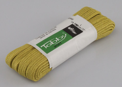 LACETS PLATS 09 mm fibre synthétique mimosa-jaune 180 cm