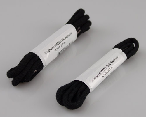LACETS CORDON OVAL cotton noirs 070 cm