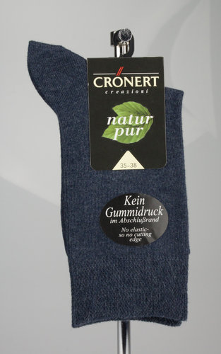 Crönert 14651-2663 Da-Socke NATUR PUR jeans