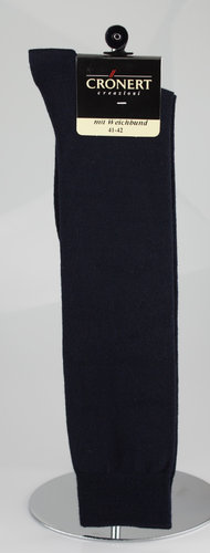 Crönert 41440-1920 GENOU D´HOMMES chaussettes laine/cotton marine/navy
