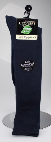 Crönert 46653-1920 GENOU D´HOMMES chaussettes PURE NATURE marine