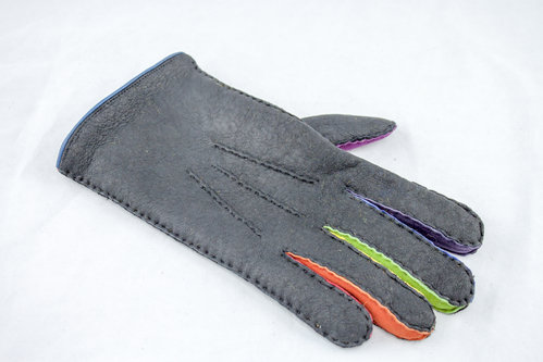 Feralex RLNM12760/15 COLORS cuir gants curly noires