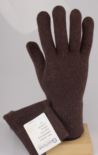 Ganterie 3004-421A MERINO gants tricotés pour hommes rouges brunes