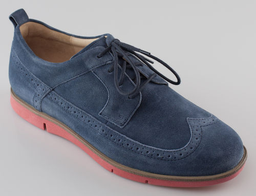 Ganter 252022-3500 GABRIEL chaussures à lacets velour bleu foncé