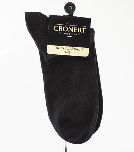 Crönert 26601-2600 UNI SNEAKER chaussettes pour hommes cotton noir