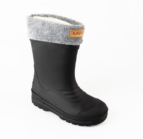 Kavat 1241572-911 GIMO WP bottes en caoutchouc avec chaussettes en laine intégrée WF noires