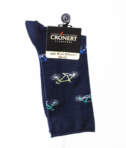 Crönert 26506-1920 VELO chaussettes en cotton pour hommes marine
