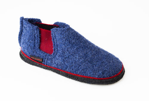 Kitz Pichler CHELSEA KIDS chaussons tyroliens feutre laine bouillie bleu jeans/rouge