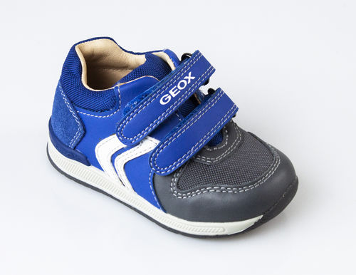 Geox B640RA chaussures velcro respira royal/gris foncé