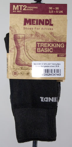 Meindl 9631-01 MT2 LADY Trekking Basic Socken Mischgewebe schwarz