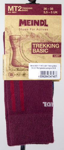Meindl 9631-17 MT2 LADY Trekking Basic Socken Mischgewebe aubergine