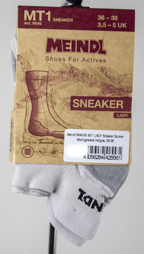Meindl 9646-95 MT1 LADY Sneaker Socken Mischgewebe hellgrau