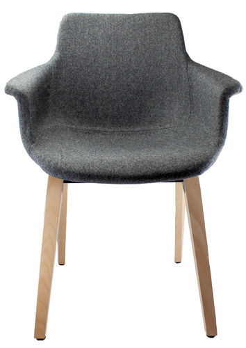 Moizi M42 fully upholstered high beech natural lacquered synergy gray 50cm