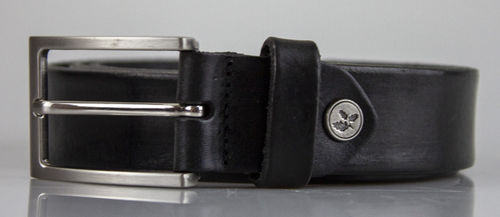 Greenbelts 10XL110/44 RICO Vollrindgürtel pullup Leder-30mm schwarz XL