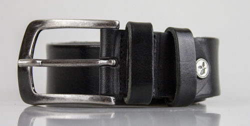 Greenbelts 10XL110/44 TYLER Vollrindgürtel vintage Leder-35mm schwarz XL
