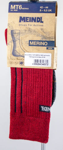 Meindl 9636-21 MT6 MERINO MEN chaussettes techniques de randonnée   bordeaux