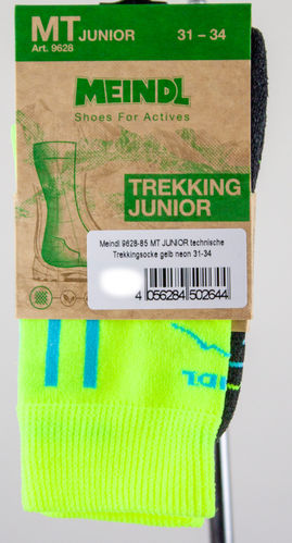 Meindl 9628-85 MT JUNIOR technical trekking socks yellow neon