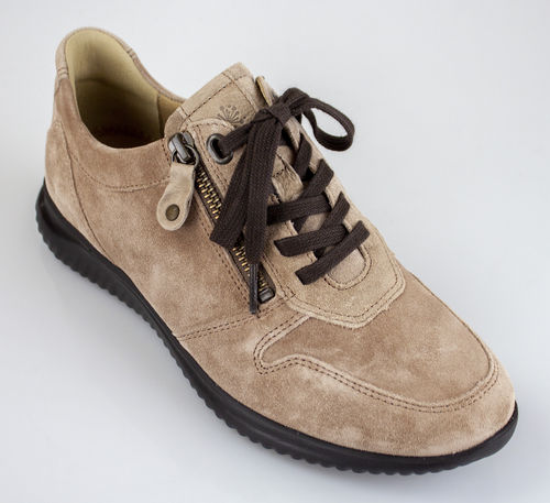 Hartjes 162.1136-99-04.35 BREEZE G laced up shoes-Zipp velour-nappa sand-mud