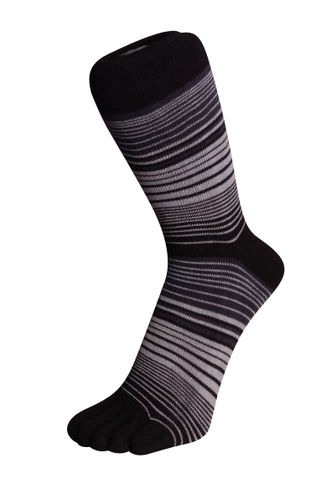 LetzGo 5 FINGER three color toe socks cotton black-gray-gray