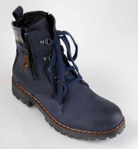 Josef Seibel 85252-541 Marta 52 WP WF laced-up boots/Zipp Crazy Horse jeans-combi