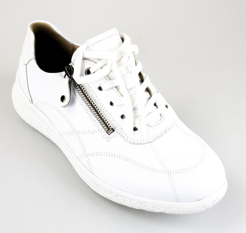 Hartjes 162.1602/99 02/02 RAP K laced up shoes/Zipp Nappa-Lack white-white