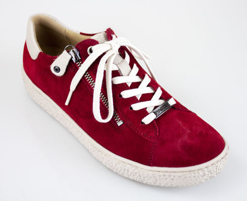 Hartjes 162.1401/31 81/31 PHIL H chaussures à lacet/Zipp Velour-Nappa rouge cardinal-taupe