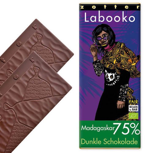 Zotter 20524 MADAGASCAR Chocolat 75% Labooko 2 x 35 g