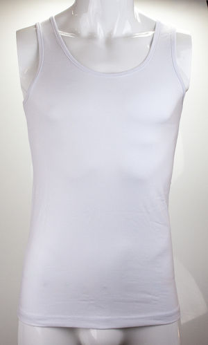 Zahret Alcotton 103B00 mens stretch muscle shirt 95% cotton, 5% lycra white