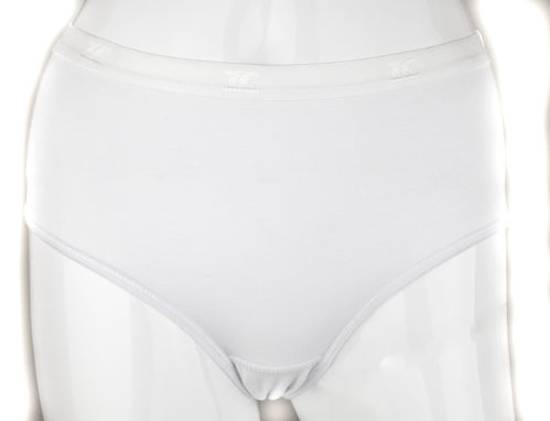 Zahret Alcotton 609B00 slip stretch femme coupe haute 95% coton, 5% lycra blanc