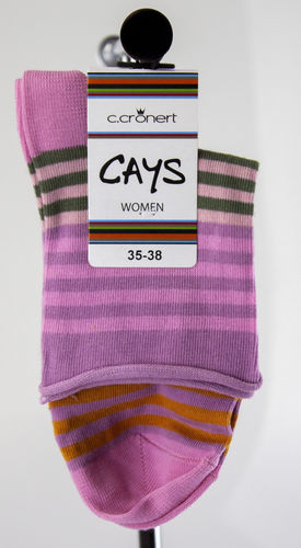 Cays 14802-2210 FINE COTTON MULTICOLOR short shaft socks cotton pink