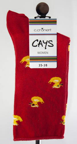 Cays 18939-1580 DUCK chaussettes longues coton rouge