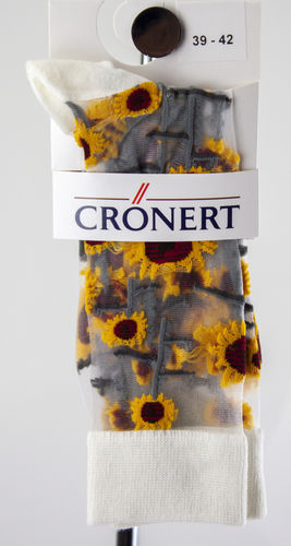 Crönert 16911-1001 SONNENBLUME chaussettes transparentes blanc