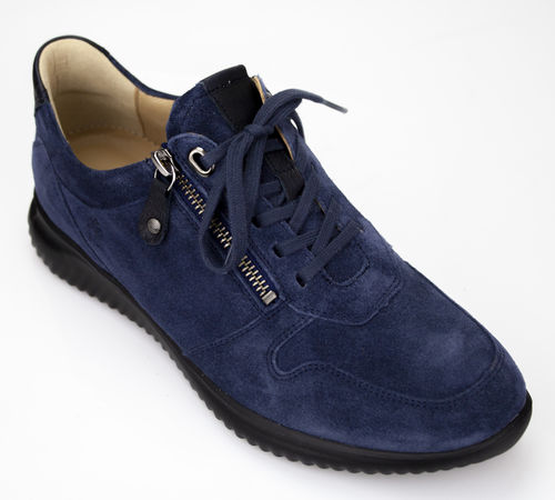 Hartjes 162.1136/99 48/47 BREEZE G laced-up shoes/Zipp Velour/Nappa steel blue/dark blue