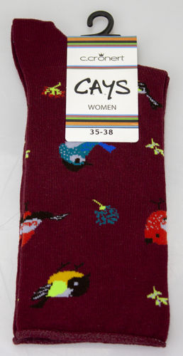 Crönert 18248-1600 BIRDIE chaussettes longues coton rouge