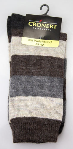 Crönert 25661-1235 RINGEL WOLLE men socks wool dark brown