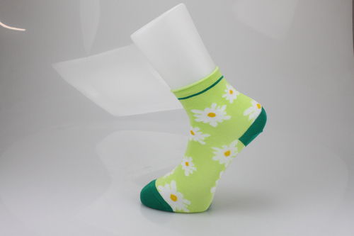 Cays 14324-2110 MARGERITEN sneaker socks organic cotton hellgrün/light green
