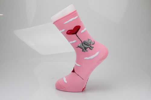 Cays 18326-2202 FLYING ELEPHANT chaussettes hautes coton rose