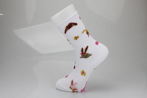 Cays 18342-1001 BUNNY chaussettes hautes coton blanc